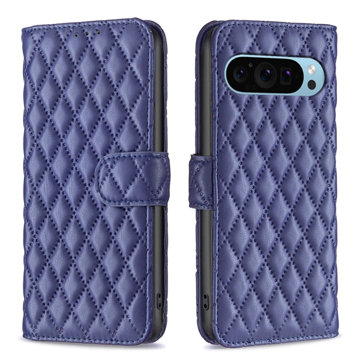 For Google Pixel 9 Diamond Lattice Wallet Leather Flip Phone Case(Blue) by buy2fix