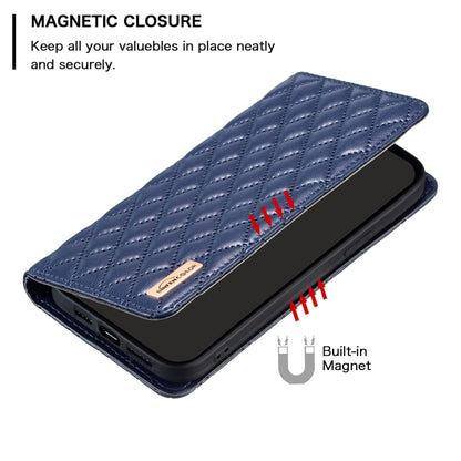 For Xiaomi Redmi K70 / K70 Pro Diamond Lattice Magnetic Leather Flip Phone Case(Blue) - Xiaomi Cases by buy2fix | Online Shopping UK | buy2fix