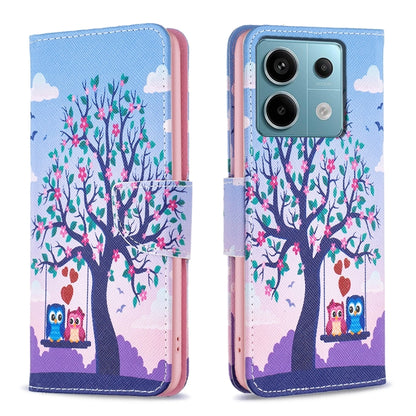 For Xiaomi Redmi Note 13 Pro 4G Global Colored Drawing Pattern Leather Phone Case(Owl) - Xiaomi Cases by buy2fix | Online Shopping UK | buy2fix