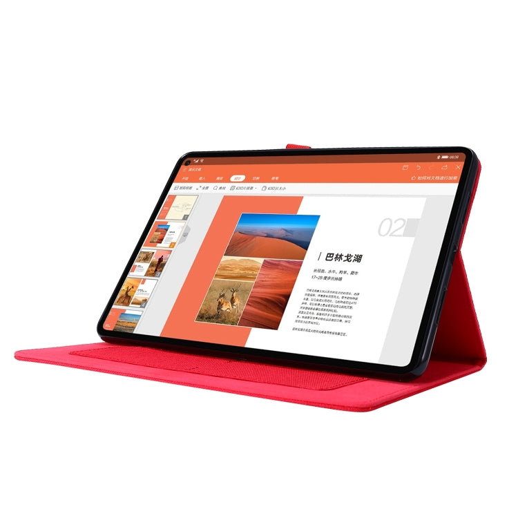 For Huawei MatePad SE 11 2024 Fabric Leather Tablet Case(Red) - Huawei by buy2fix | Online Shopping UK | buy2fix