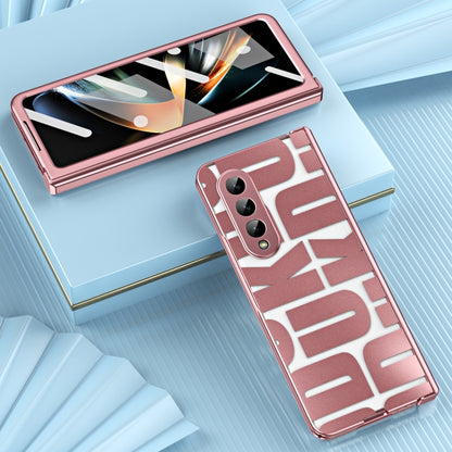 For Samsung Galaxy Z Fold4 5G Integrated Electroplating Folding Phone Case with Hinge(Rose Gold) - Galaxy Z Fold4 5G Cases by buy2fix | Online Shopping UK | buy2fix