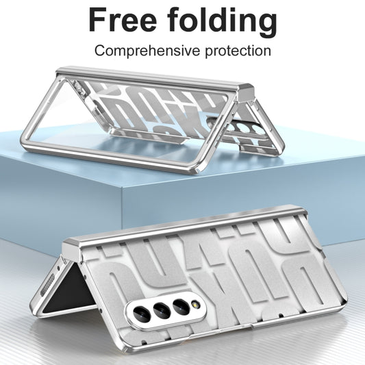 For Samsung Galaxy Z Fold4 5G Integrated Electroplating Folding Phone Case with Hinge(Silver) - Galaxy Z Fold4 5G Cases by buy2fix | Online Shopping UK | buy2fix