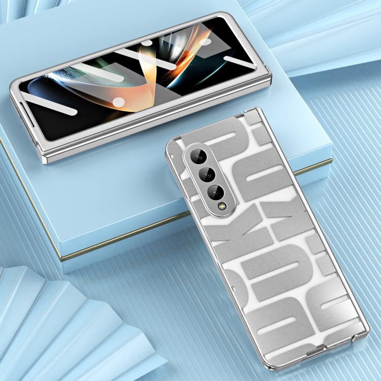 For Samsung Galaxy Z Fold4 5G Integrated Electroplating Folding Phone Case with Hinge(Silver) - Galaxy Z Fold4 5G Cases by buy2fix | Online Shopping UK | buy2fix