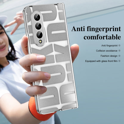 For Samsung Galaxy Z Fold4 5G Integrated Electroplating Folding Phone Case with Hinge(Silver) - Galaxy Z Fold4 5G Cases by buy2fix | Online Shopping UK | buy2fix