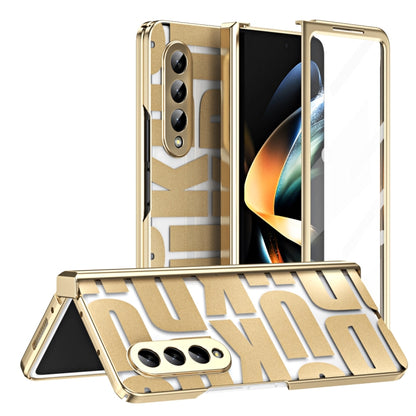 For Samsung Galaxy Z Fold4 5G Integrated Electroplating Folding Phone Case with Hinge(Tyrant Gold) - Galaxy Z Fold4 5G Cases by buy2fix | Online Shopping UK | buy2fix