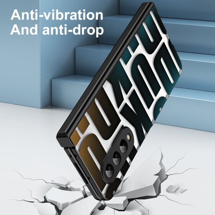 For Samsung Galaxy Z Fold4 5G Integrated Electroplating Folding Phone Case with Hinge(Black) - Galaxy Z Fold4 5G Cases by buy2fix | Online Shopping UK | buy2fix