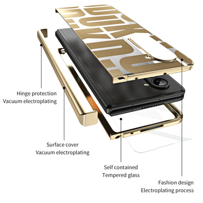 For Samsung Galaxy Z Fold5 Integrated Electroplating Folding Phone Case with Hinge(Tyrant Gold) - Galaxy Z Fold5 Cases by buy2fix | Online Shopping UK | buy2fix