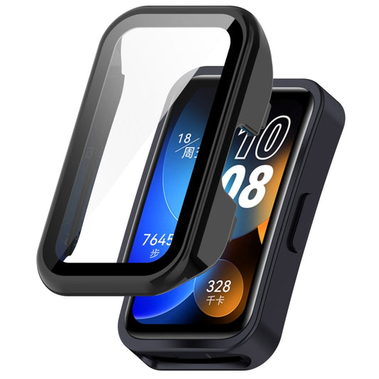 For Huawei Band 10 / 9 / 8 PC + Tempered Film Integrated Protective Watch Case(Black) - Watch Cases by buy2fix | Online Shopping UK | buy2fix