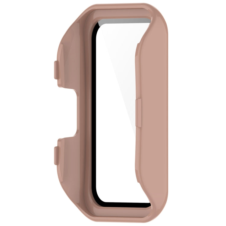 For Huawei Band 10 / 9 / 8 PC + Tempered Film Integrated Protective Watch Case(Pink) by buy2fix