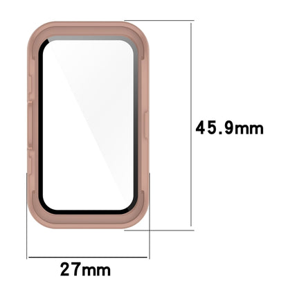 For Huawei Band 10 / 9 / 8 PC + Tempered Film Integrated Protective Watch Case(Pink) by buy2fix