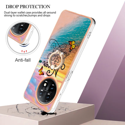 For OnePlus 11 Electroplating IMD TPU Phone Case with Ring(Dream Butterfly) - OnePlus Cases by buy2fix | Online Shopping UK | buy2fix