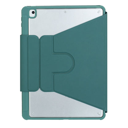 For iPad 11 2025 / 10th Gen 10.9 2022 F10B 360 Rotation Acrylic Transparent Bluetooth Keyboard Leather Case(Green) - Universal by buy2fix | Online Shopping UK | buy2fix