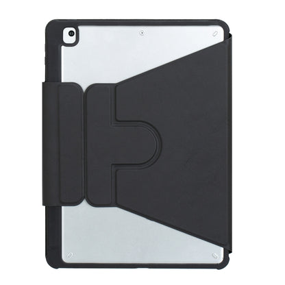 For iPad 11 2025 / 10th Gen 10.9 2022 F10B-A 360 Rotation Acrylic Transparent Bluetooth Keyboard Leather Case With Touch Control(Black) - Universal by buy2fix | Online Shopping UK | buy2fix