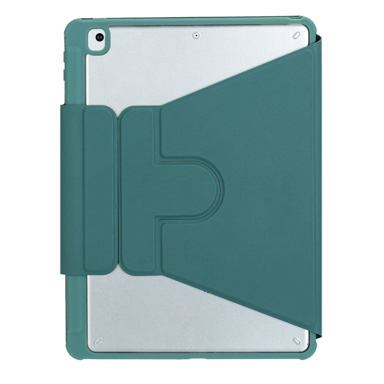 For iPad 11 2025 / 10th Gen 10.9 2022 F10B-A 360 Rotation Acrylic Transparent Bluetooth Keyboard Leather Case With Touch Control(Green) - Universal by buy2fix | Online Shopping UK | buy2fix