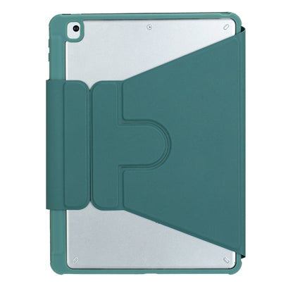 For iPad 11 2025 / 10th Gen 10.9 2022 F10B-A 360 Rotation Acrylic Transparent Bluetooth Keyboard Leather Case With Touch Control(Green) - Universal by buy2fix | Online Shopping UK | buy2fix