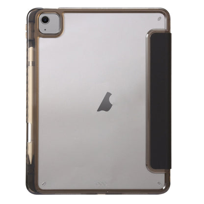 For iPad Air 11 2025 / 2024 Clear Acrylic 3-Fold Leather Tablet Case(Black) - iPad Air 11 2025 / 2024 Cases by buy2fix | Online Shopping UK | buy2fix