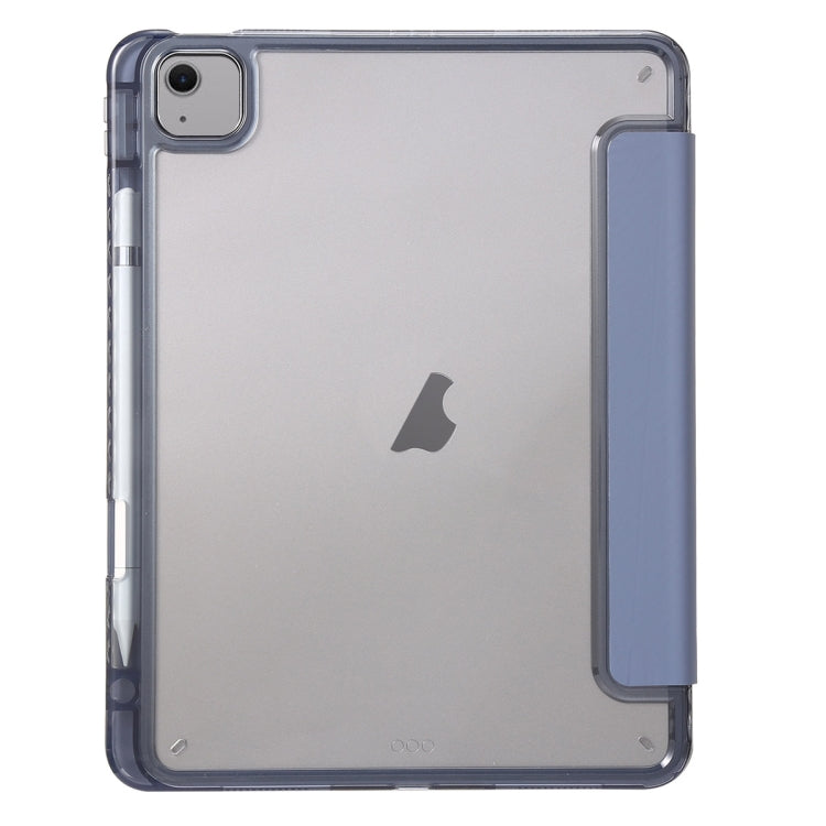 For iPad Air 13 2025 / 2024 Clear Acrylic 3-Fold Leather Tablet Case(Lavender Purple) - iPad Air 13 2025 / 2024 Cases by buy2fix | Online Shopping UK | buy2fix