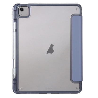 For iPad Air 13 2025 / 2024 Clear Acrylic 3-Fold Leather Tablet Case(Lavender Purple) - iPad Air 13 2025 / 2024 Cases by buy2fix | Online Shopping UK | buy2fix