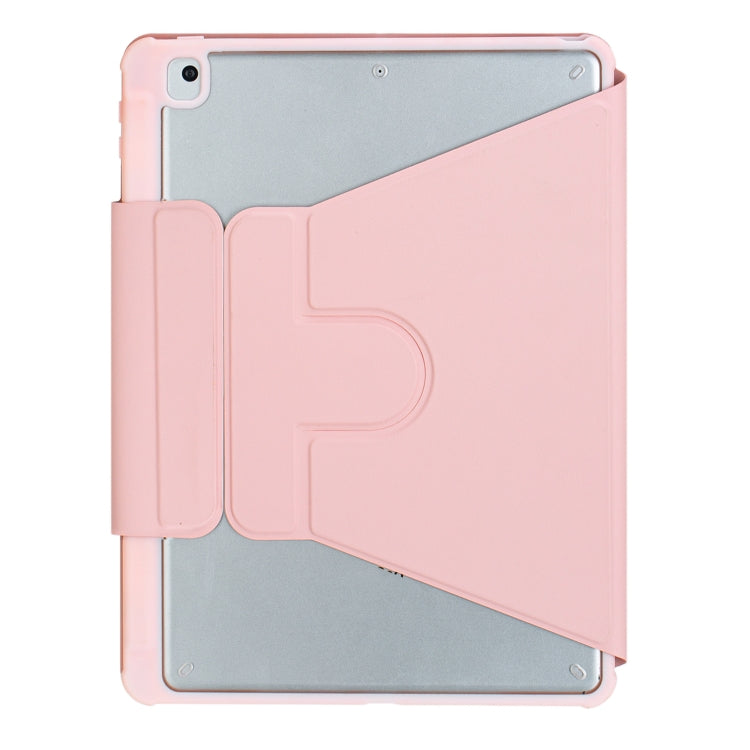 For iPad 11 2025 / 10th Gen 10.9 2022 F10B-AS 360 Rotation Acrylic Transparent Bluetooth Keyboard Leather Case With Touch Control / Backlight(Pink) - Universal by buy2fix | Online Shopping UK | buy2fix