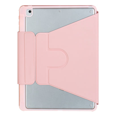 For iPad 11 2025 / 10th Gen 10.9 2022 F10B-AS 360 Rotation Acrylic Transparent Bluetooth Keyboard Leather Case With Touch Control / Backlight(Pink) - Universal by buy2fix | Online Shopping UK | buy2fix