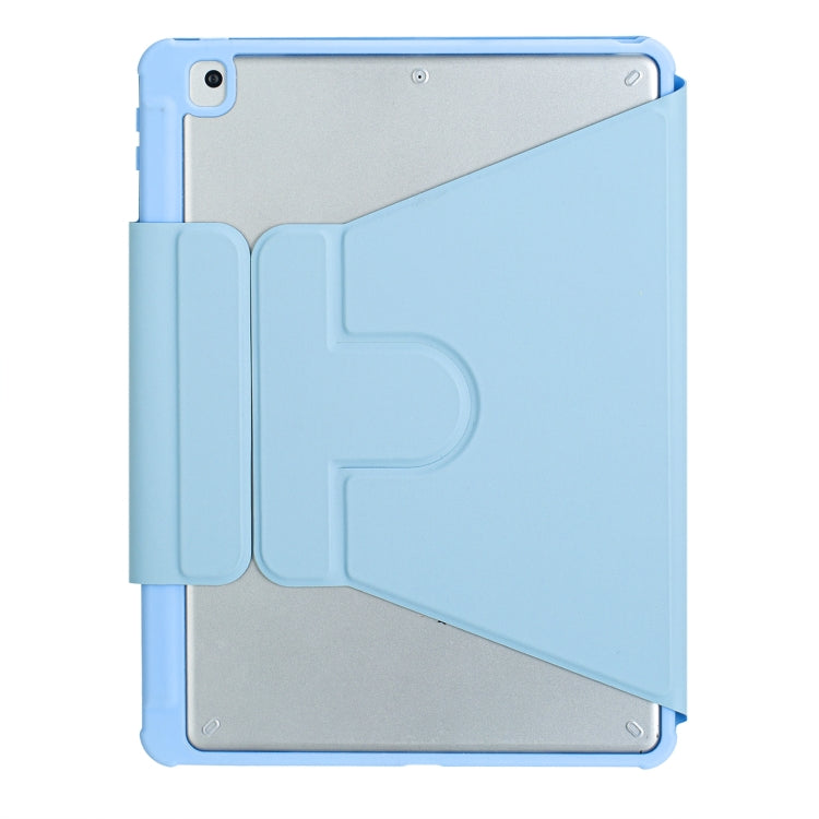 For iPad 11 2025 / 10th Gen 10.9 2022 F10BS 360 Rotation Acrylic Transparent Bluetooth Keyboard Leather Case With Backlight(Blue) - Universal by buy2fix | Online Shopping UK | buy2fix