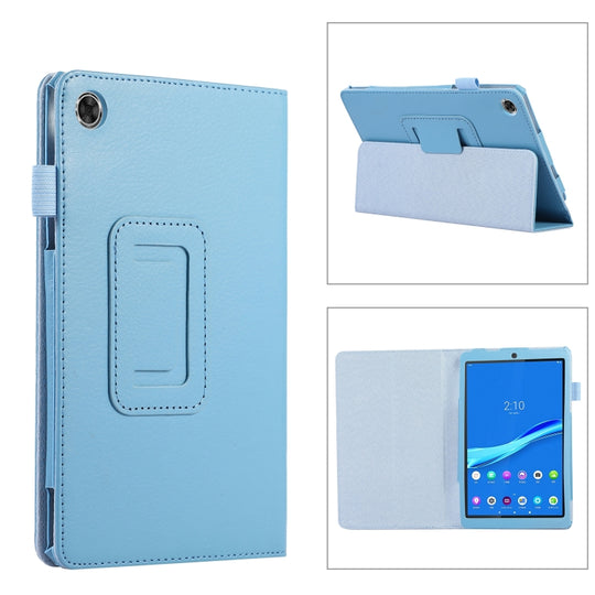 For Lenovo Tab M8 4th Gen Litchi Texture Leather Tablet Case(Light Blue)