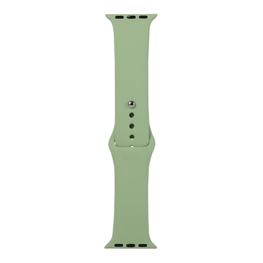 For Apple Watch Ultra 49mm&Watch Ultra 2 49mm / Series 9&8&7 45mm / SE 3&SE 2&6&SE&5&4 44mm / 3&2&1 42mm Silicone Watch Band, Short Section (female)(Mint Green)