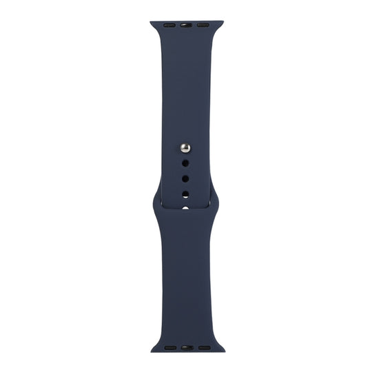 For Apple Watch Ultra 49mm&Watch Ultra 2 49mm / Series 9&8&7 45mm / SE 3&SE 2&6&SE&5&4 44mm / 3&2&1 42mm Silicone Watch Band, Short Section (female)(Midnight Blue)