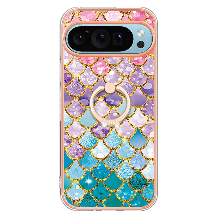 For Google Pixel 9 Pro XL Electroplating IMD TPU Phone Case with Ring(Colorful Scales) by buy2fix