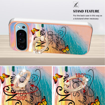 For Google Pixel 9 Pro XL Electroplating IMD TPU Phone Case with Ring(Dream Butterfly) by buy2fix