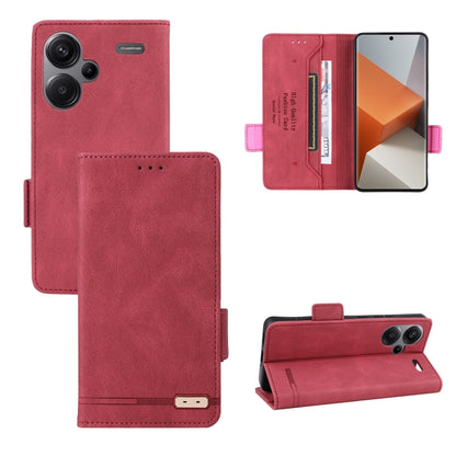 For Xiaomi Redmi Note 13 Pro+ 5G Magnetic Clasp Leather Phone Case(Red) - Xiaomi Cases by buy2fix | Online Shopping UK | buy2fix