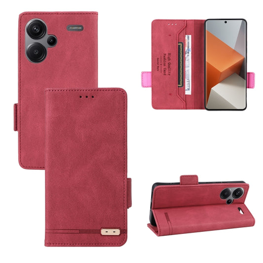 For Xiaomi Redmi Note 13 Pro+ 5G Magnetic Clasp Leather Phone Case(Red) - Xiaomi Cases by buy2fix | Online Shopping UK | buy2fix