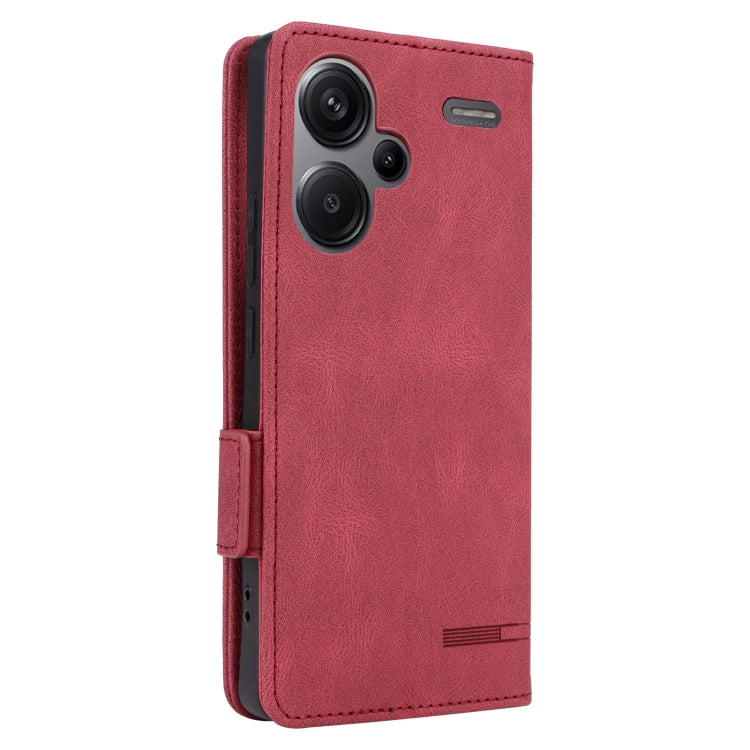 For Xiaomi Redmi Note 13 Pro+ 5G Magnetic Clasp Leather Phone Case(Red) - Xiaomi Cases by buy2fix | Online Shopping UK | buy2fix