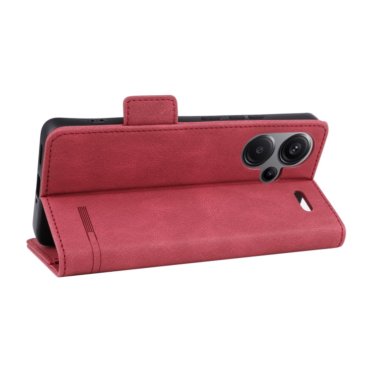 For Xiaomi Redmi Note 13 Pro+ 5G Magnetic Clasp Leather Phone Case(Red) - Xiaomi Cases by buy2fix | Online Shopping UK | buy2fix