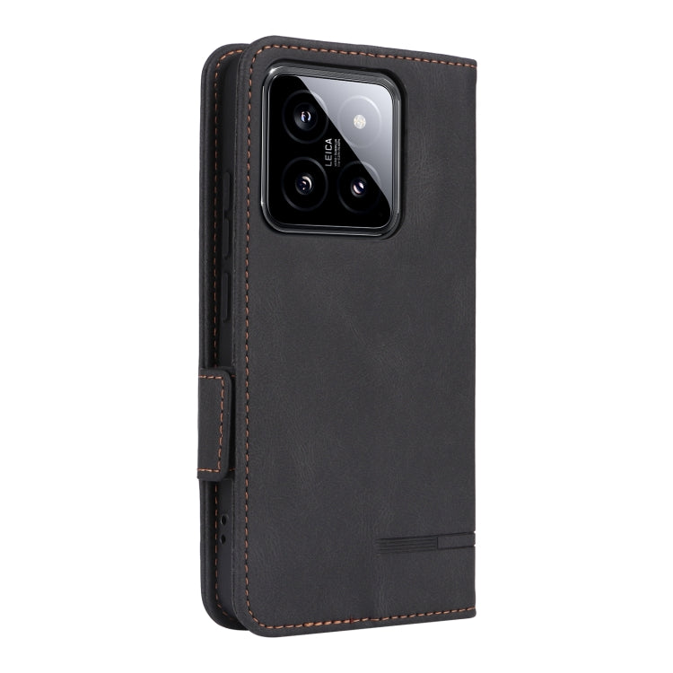 For Xiaomi 14 Magnetic Clasp Leather Phone Case(Black) - Xiaomi Cases by buy2fix | Online Shopping UK | buy2fix
