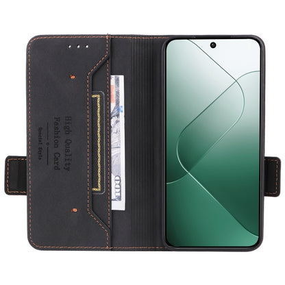 For Xiaomi 14 Magnetic Clasp Leather Phone Case(Black) - Xiaomi Cases by buy2fix | Online Shopping UK | buy2fix
