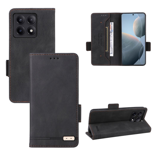 For Xiaomi Redmi K70E 5G Magnetic Clasp Leather Phone Case(Black) - Xiaomi Cases by buy2fix | Online Shopping UK | buy2fix