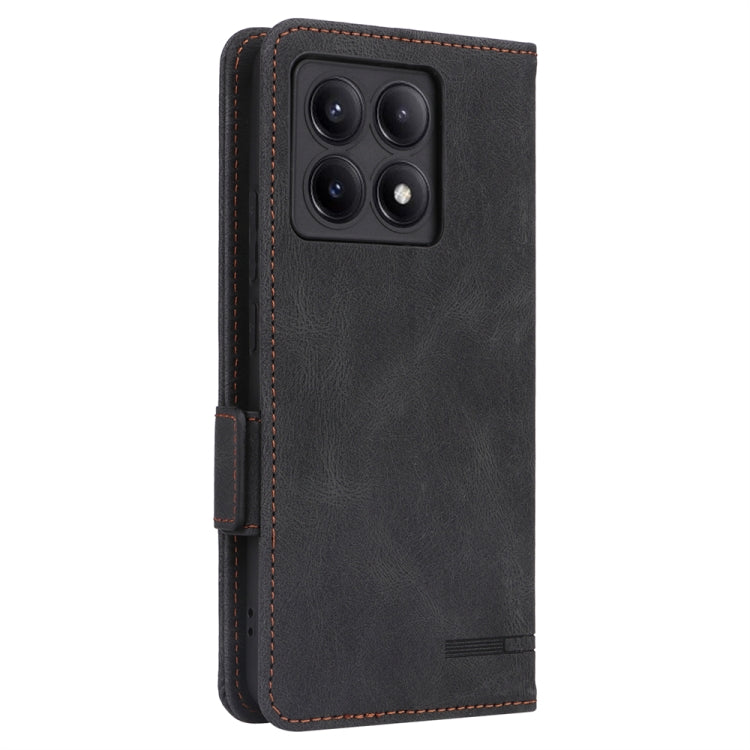 For Xiaomi Redmi K70E 5G Magnetic Clasp Leather Phone Case(Black) - Xiaomi Cases by buy2fix | Online Shopping UK | buy2fix