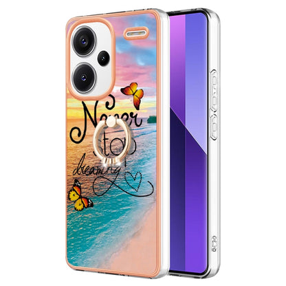 For Xiaomi Redmi Note 13 Pro+ 5G Electroplating IMD TPU Phone Case with Ring(Dream Butterfly) - Xiaomi Cases by buy2fix | Online Shopping UK | buy2fix