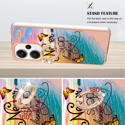 For Xiaomi Redmi Note 13 Pro+ 5G Electroplating IMD TPU Phone Case with Ring(Dream Butterfly) - Xiaomi Cases by buy2fix | Online Shopping UK | buy2fix