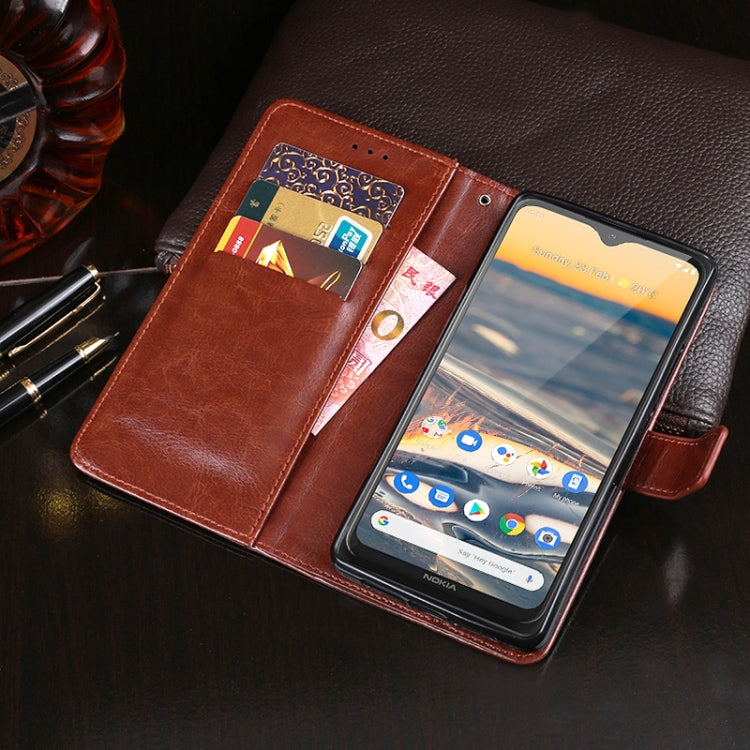 For Nokia 5.3 idewei Crazy Horse Texture Horizontal Flip Leather Case with Holder & Card Slots & Wallet(Rose Red) - Nokia Cases by idewei | Online Shopping UK | buy2fix