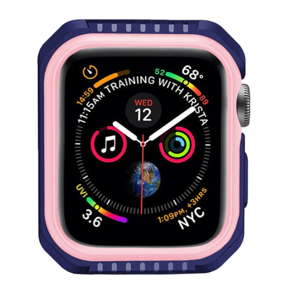 For Apple Watch Series 6 & SE & 5 & 4 44mm Shockproof Two Color Protective Case(Blue Pink) by buy2fix