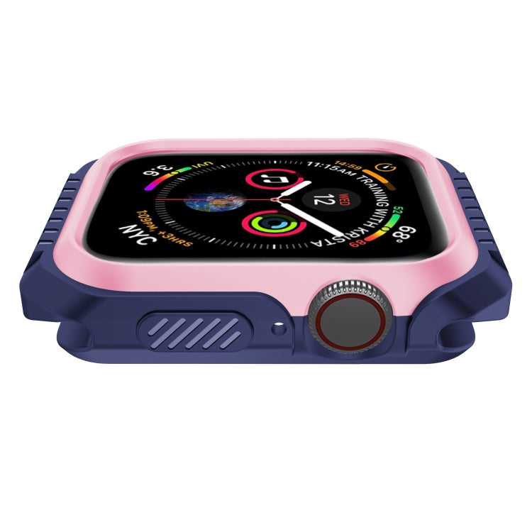 For Apple Watch Series 6 & SE & 5 & 4 44mm Shockproof Two Color Protective Case(Blue Pink) by buy2fix