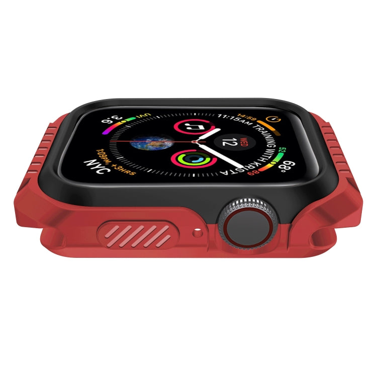 For Apple Watch Series Series 3 & 2 & 1 42mm Shockproof Two Color Protective Case(Red Black) by buy2fix