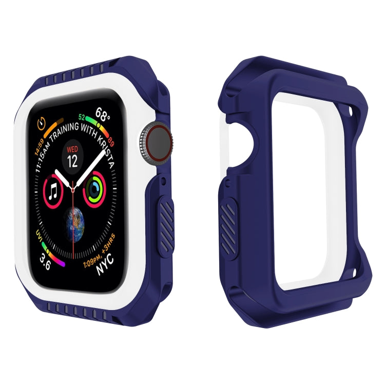 For Apple Watch Series Series 3 & 2 & 1 42mm Shockproof Two Color Protective Case(Blue White) by buy2fix