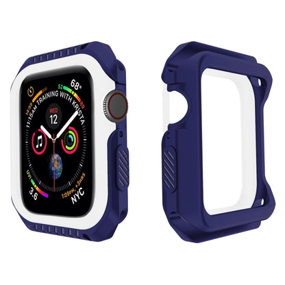 For Apple Watch Series Series 3 & 2 & 1 42mm Shockproof Two Color Protective Case(Blue White) by buy2fix