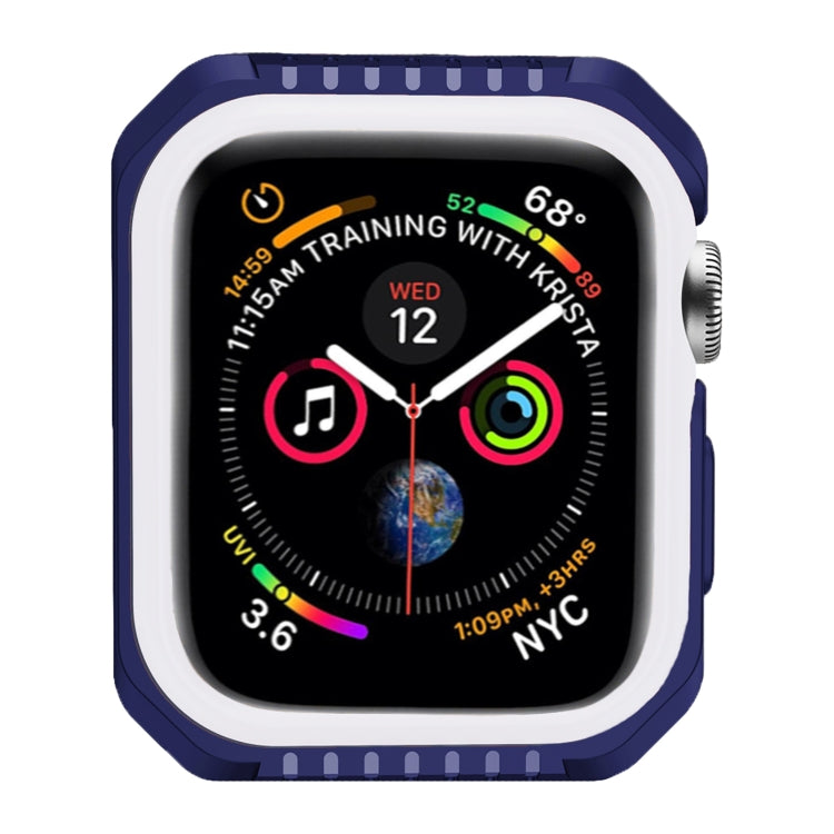 For Apple Watch Series Series 3 & 2 & 1 42mm Shockproof Two Color Protective Case(Blue White) by buy2fix