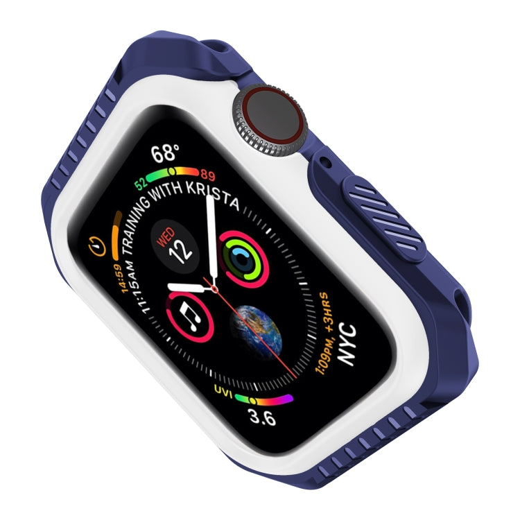 For Apple Watch Series Series 3 & 2 & 1 42mm Shockproof Two Color Protective Case(Blue White) by buy2fix