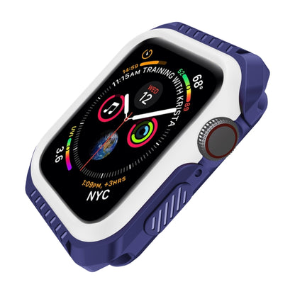 For Apple Watch Series Series 3 & 2 & 1 42mm Shockproof Two Color Protective Case(Blue White) by buy2fix