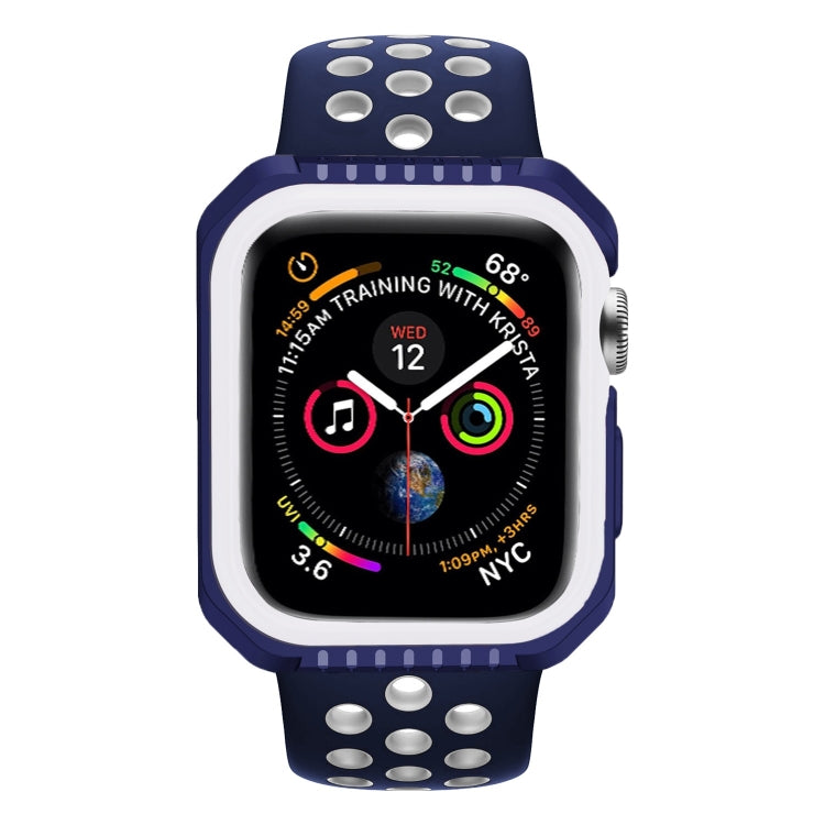 For Apple Watch Series Series 3 & 2 & 1 42mm Shockproof Two Color Protective Case(Blue White) by buy2fix